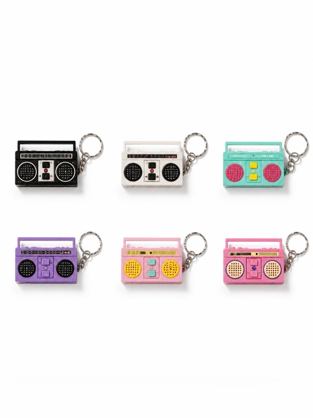 New Mini Retro Boombox Recorder Bag Charm/ Keychain 80s 90s